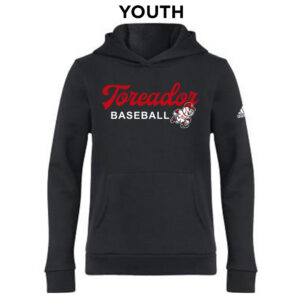Boone Baseball Adidas Youth Fleece Hooded Sweatshirt- Black (youth Small only)