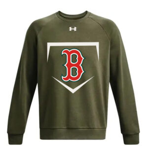 Boone Baseball Under Armour UA Rival Fleece Crewneck Sweatshirt-Marine Green