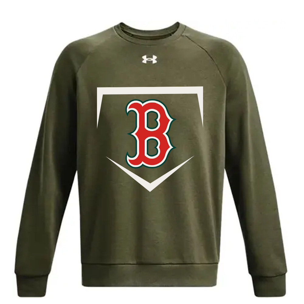 Boone Baseball Under Armour UA Rival Fleece Crewneck Sweatshirt-Marine Green