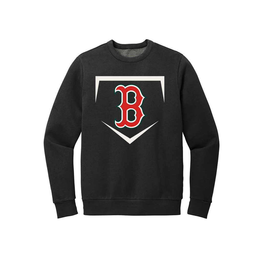 Boone Baseball Rah Rah District Wash Fleece Crew Unisex-Black