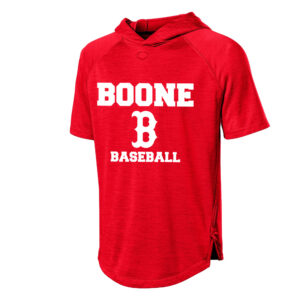 Boone Baseball Evoshield Adult Lightweight Short Sleeve Baseball Training hoodie 2.0- SCARLET