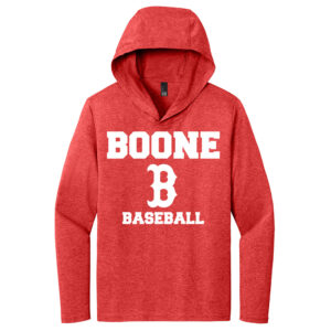 Boone Baseball District Made Mens Perfect Tri Long Sleeve Hoodie-Red Frost