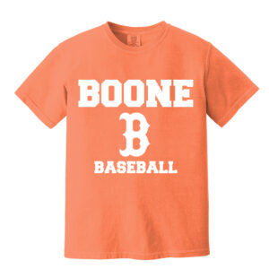 Boone Baseball Comfort Colors Pigment Dyed Short Sleeve Shirt-Melon