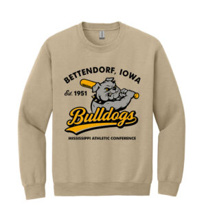 Bett Bulldog BB Unisex Fleece Crewneck Sweatshirt-Sand