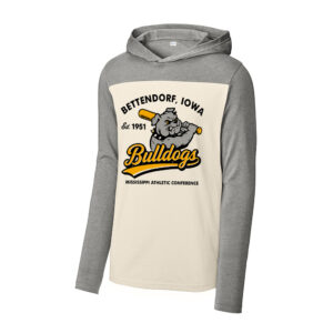 Bett Bulldog BB Sport-Tek Halftime Long Sleeve Hoodie Men-Vintage Heather/Ecru