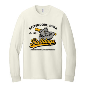 Bett Bulldog BB Unisex Cotton Long Sleeve Tee-Sweet Cream Heather