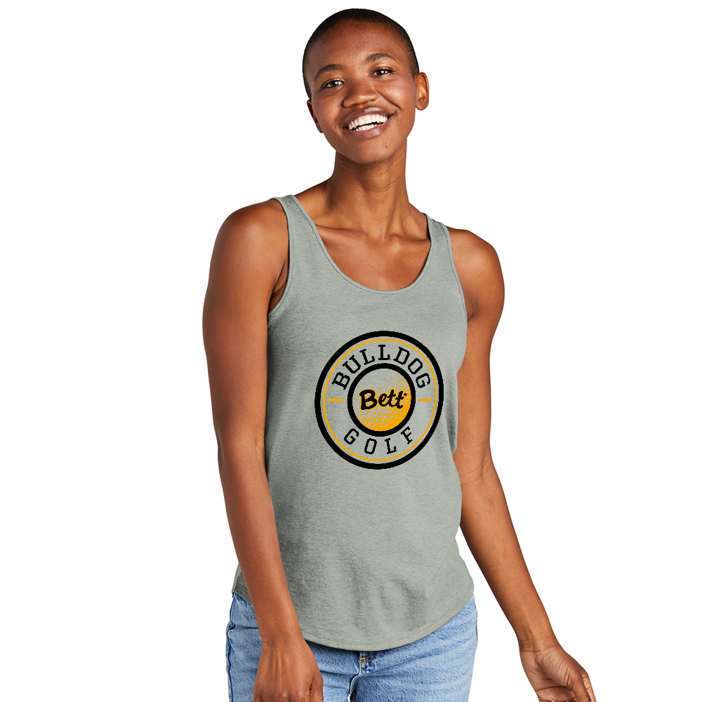 Bett Golf District Women’s Perfect Tri Relaxed Tank-Heathered Grey
