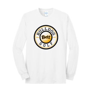 Bett Golf Uniesx Cotton Long Sleeve Tee-White