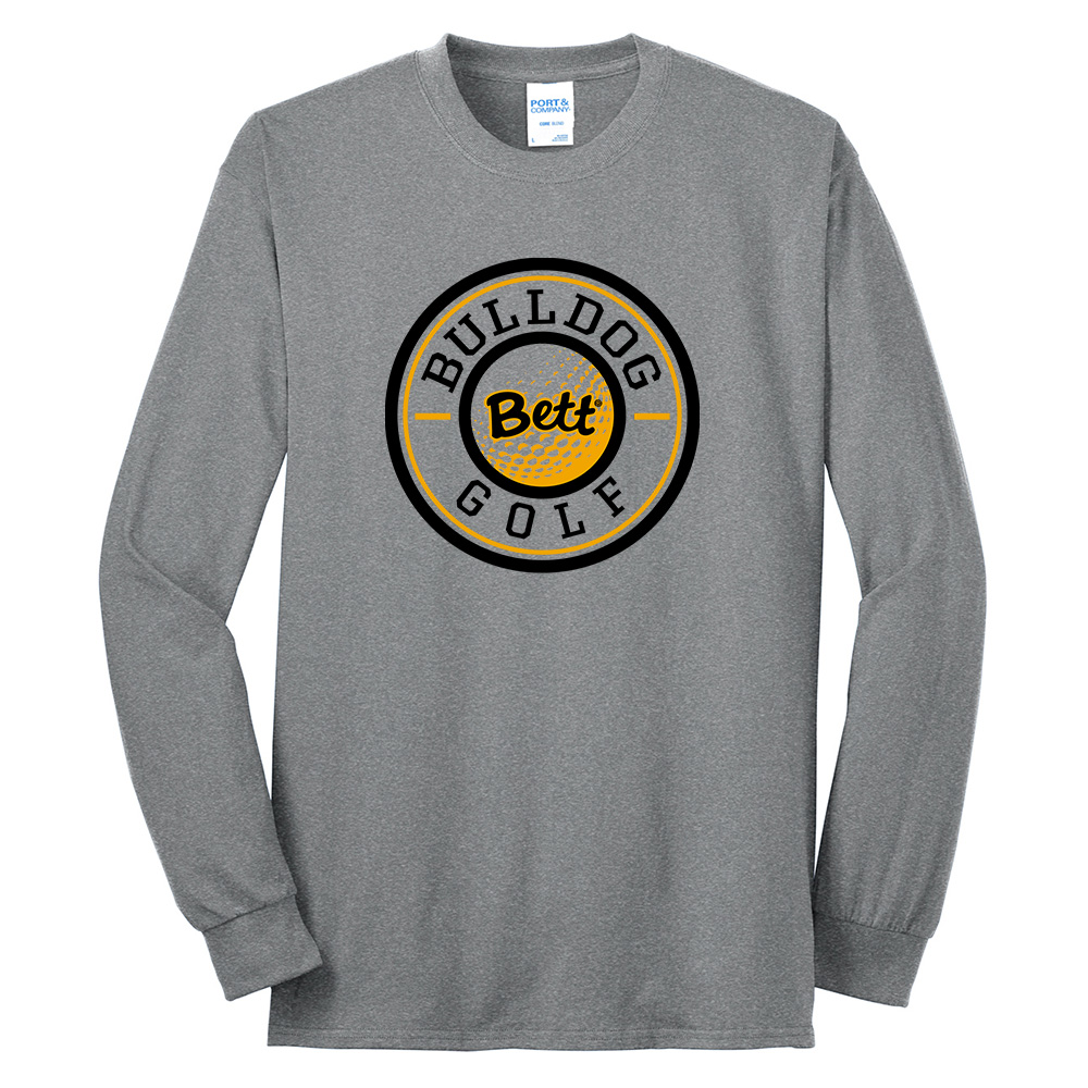 Bett Golf Unisex Cotton Long Sleeve Tee-Athletic Heather