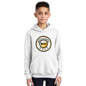 Bett Golf Youth Fleece Hooded Sweatshirt-White