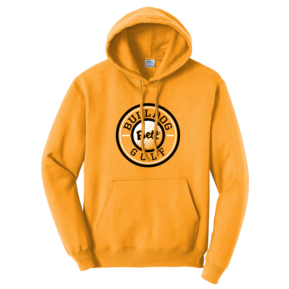 Bett Golf Unisex Fleece Hooded Sweashirt-Gold