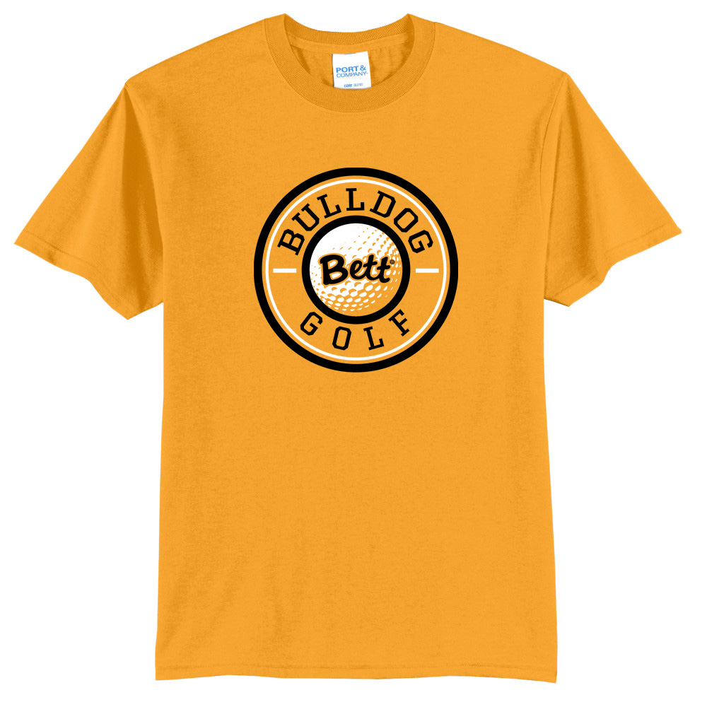 Bett Golf Unisex Short Sleeve Tee-Gold