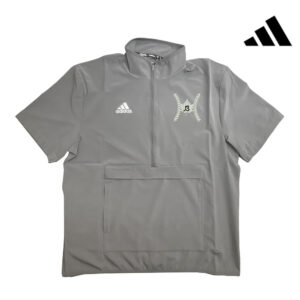 Baldwin BB Adidas Coach Short Sleeve 1/2 zip woven pullver – Grey Four (S, M, L only)