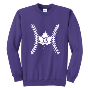 Baldwin BB Unisex Fleece Crewneck Sweatshirt-Purple
