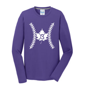 Baldwin BB Men Long Sleeve Essential Blended Performance Tee-Purple