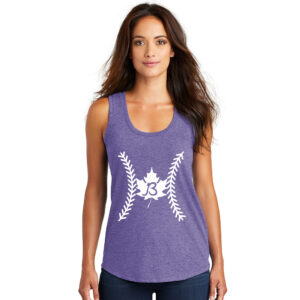 Baldwin BB District Mae Ladies Perfect Tri Racerback Tank-Purple