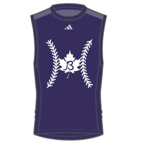 Baldwin BB adidas Men’s Techfit Sleeveless Tee- PURPLE