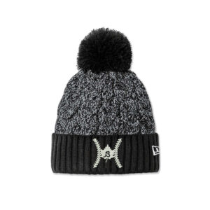 Baldwin BB New Era Marled Knit Pom Beanie-Black/Graphie/ White