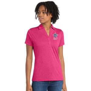 Bellevue Golf Sport Tek Ladies Heather Contender Polo-Pink Raspberry