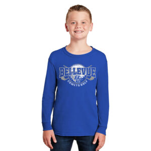 Bellevue Golf Youth Long Sleeve Tee-Royal