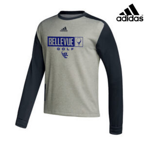 Bellevue Golf adidas Men’s Team Issue Crew-Black/Medium Grey Heather (M, L, XL, 2x)