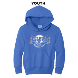 Bellevue Golf Youth Fleece Hooded Sweatshirt-Royal