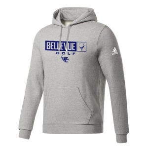 Bellevue Golf Adidas Fleece Unisex Hooded Sweatshirt- MedGrey Heather