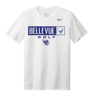 Bellevue Golf Nike Team rLegend  Short  Sleeve performance  T shirt – White