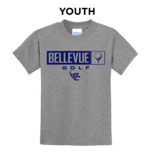 Bellevue Golf Youth Short Sleeve Tee-Athletic Heather