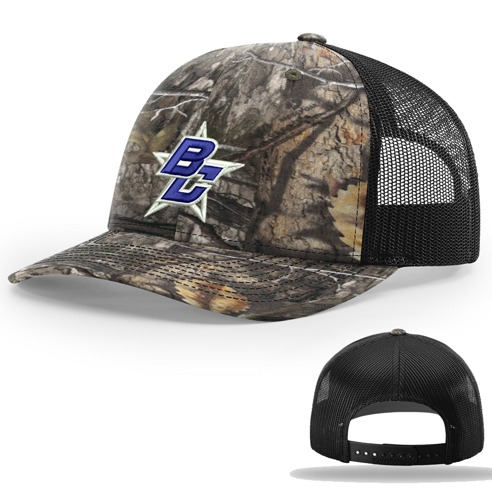 Bellevue Golf Richardson Printed Trucker mesh snap back cap-Mossy Oak/Country Back up
