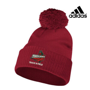 Boone Track Field Adidas Solid Cuffed Pom Beanie Stocking Cap – Team Power Red