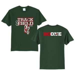 Boone Track Field Unisex Short Sleeve Tee-Dark Green