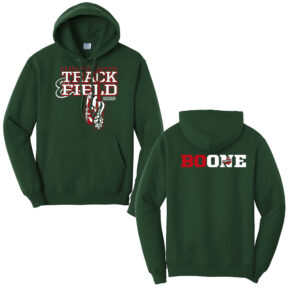 Boone Track Field Unisex Fleece Hooded Sweatshirt-Dark Green