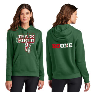 Boone Track Field Nike Women’s Club Fleece Sleeve Swoosh Pullover Hoodie-Gorge Green