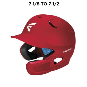 Boone BB PG Easton Z5 Matte RED batting helmet (71/8 to 71/2) with universal Jaw Guard