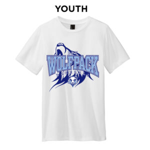 BPV Wolfpack Youth Premium Short Sleeve Tee-WHITE