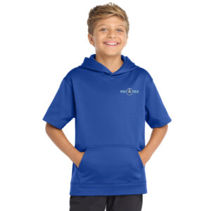 BPV Wolfpack Sport-Tek YOUTH Sport-Wick Fleece Short Sleeve Hooded Pullover-Royal