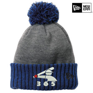 Baseball 365 New Era Colorblock Cuffed Beanie stocking cap with Fleece lining-Royal/Heather