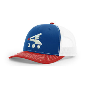 Baseball 365 Richardson Pro Crown Mesh Back Adjustable back cap tri color-Royal/White/Red