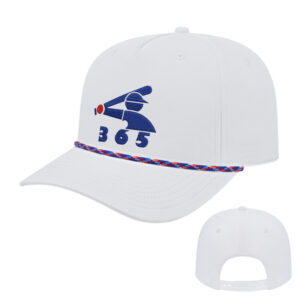 Baseball 365 Cap ICON performance rope golf cap-White Red White Royal