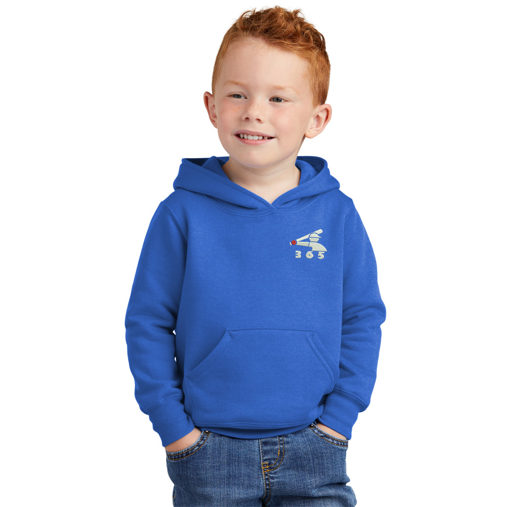 Baseball 365 Toddler Pullover Hooded Sweatshirt-Royal