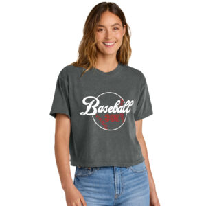 Baseball 365 Comfort Colors Women’s Heaveweight Boxy Fit Slightly Cropped T-Shirt-Pepper