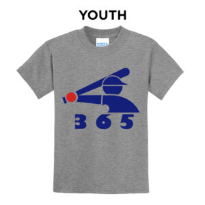 Baseball 365 Youth Short Sleeve Tee-Athletic Heather