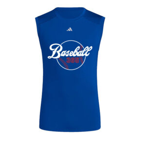 Baseball 365 adidas Men’s Techfit Sleeveless Tee- Team Royal