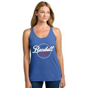 Baseball 365 Next Level Women’s Triblend Racerback Tank-Vintage Royal