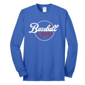 Baseball 365 Unisex Cotton Long Sleeve Tee-Royal
