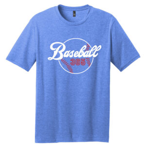Baseball 365 Unisex District Perfect Blend CVC Tee-Heather Royal