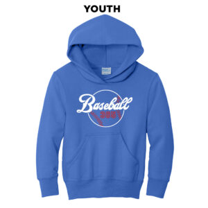 Baseball 365 Youth Fleece Hooded Sweatshirt-Royal