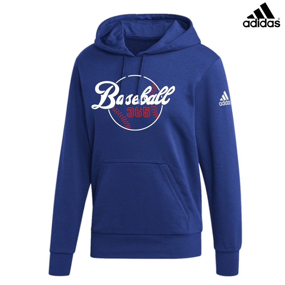 Baseball 365 Adidas Unisex Fleece Hooded Sweatshirt- Royal