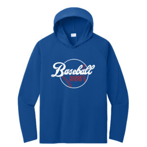 Baseball 365 Port and Company Men Performance Pullover Hooded Tee-Royal
